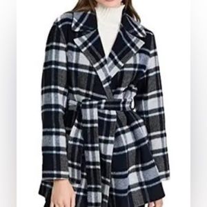 Theory  - Alps Plaid Double Breasted Cardigan Coat-  Size Small